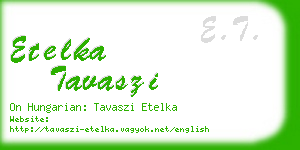 etelka tavaszi business card